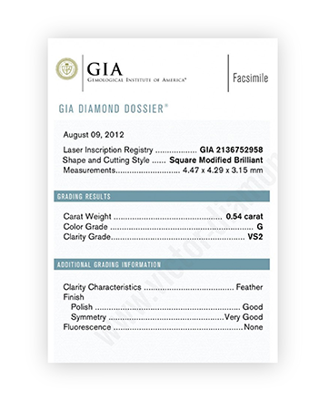 Gyémántok minőségi tanúsítványa